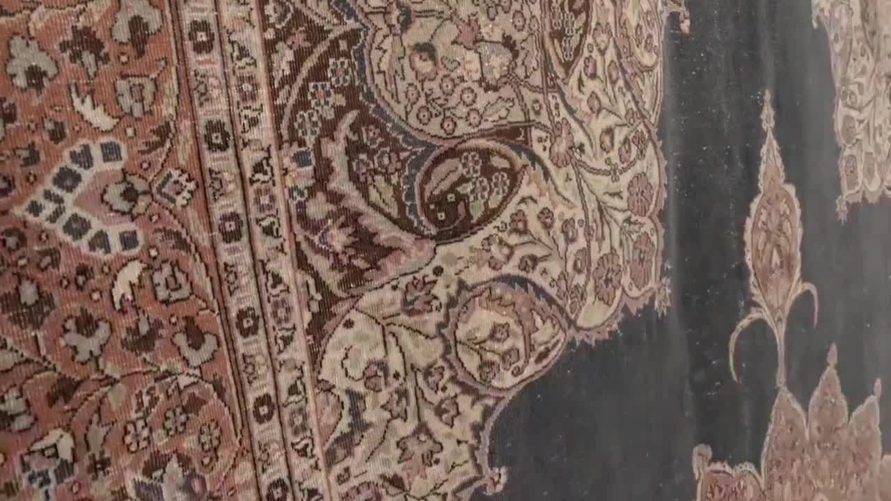 8x12 ヴィンテージ トルコラグ、ハンドメイドラグ - ベージュ